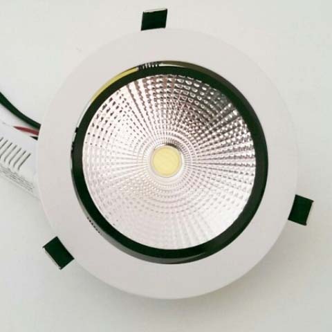 LED COB Луни за Вграждане 20W - Студено Бяла Светлина 6500K Сатенено Бял Корпус