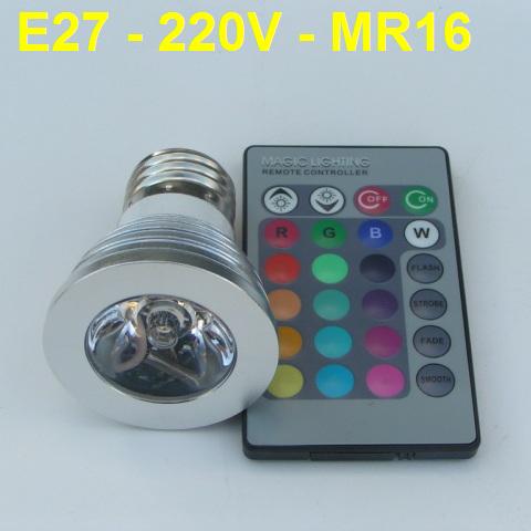 E27 RGB LED Луничка 3W Дистанционно Управление