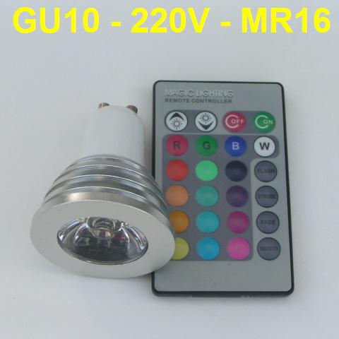 GU10 RGB LED Луничка 3W Дистанционно Управление