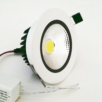 LED COB Луни за Вграждане 5W - Топло Бяла Светлина 2700K Сатенено Бял Корпус - Кликнете на изображението, за да го затворите