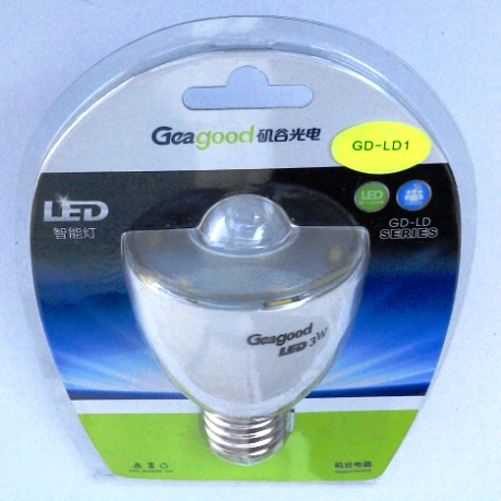 3W LED Лампа с Датчик за Движение - Кликнете на изображението, за да го затворите