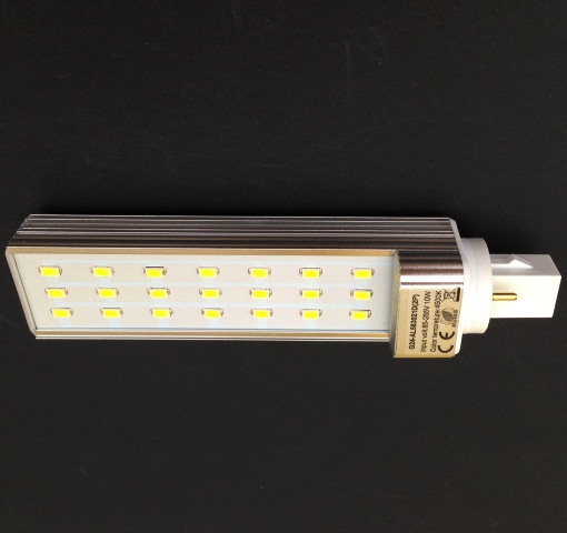 10W LED Лампа PL G24 2 Пина - 6000K Студено Бяла Светлина - Кликнете на изображението, за да го затворите