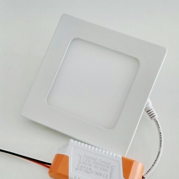 6W LED Панел за Вграждане Квадратен - Бяла Светлина 4500К - Кликнете на изображението, за да го затворите