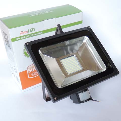 50W PIR SMD LED ПРОЖЕКТОР 6000K limaLED с 3г Гаранция