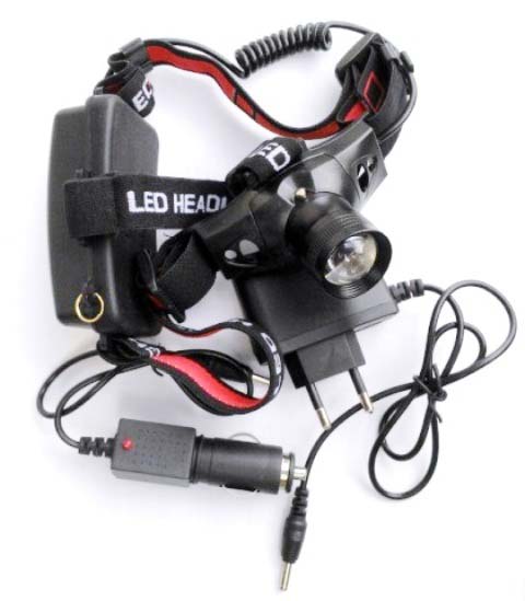 NEW Акумулаторен LED Фенер Челник 3W