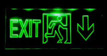 LED табелка - EXIT - На Долу за Евакуационно осветление