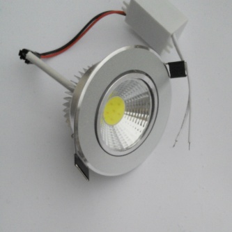 LED COB Луни за Вграждане 3W - Топла Светлина 2700K Корпус - Металик