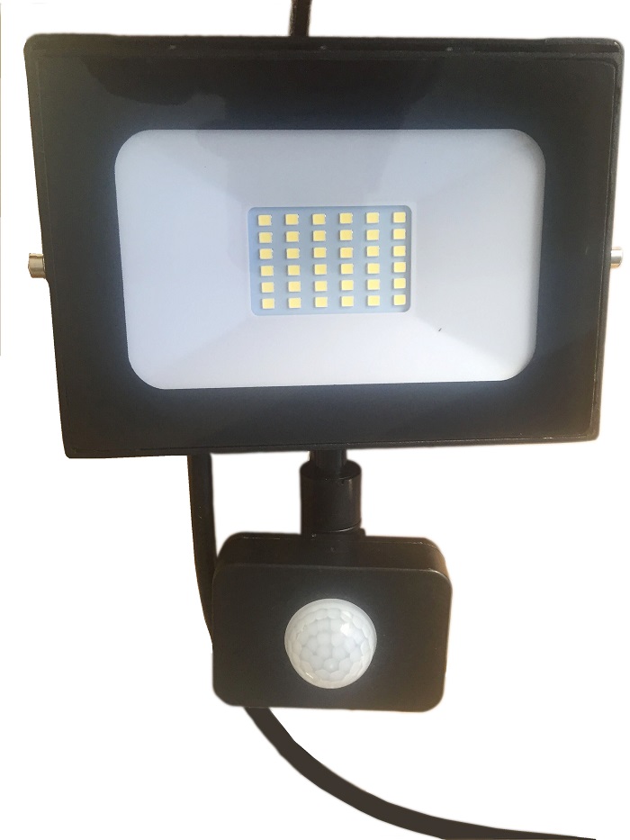 PIR LED SMD ПРОЖЕКТОР 20W с Датчик за Движение 6000К - Кликнете на изображението, за да го затворите