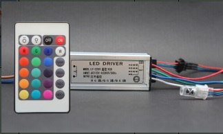Захранване с Контролер + Дистанционно управление за 10W RGB LED Прожектор Захранване с Контролер + Дистанционно управление за 10W RGB LED Прожектор