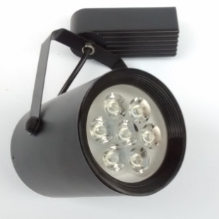 7W Черен Релсов Прожектор Топлo Бяла Светлина 3000K - Кликнете на изображението, за да го затворите