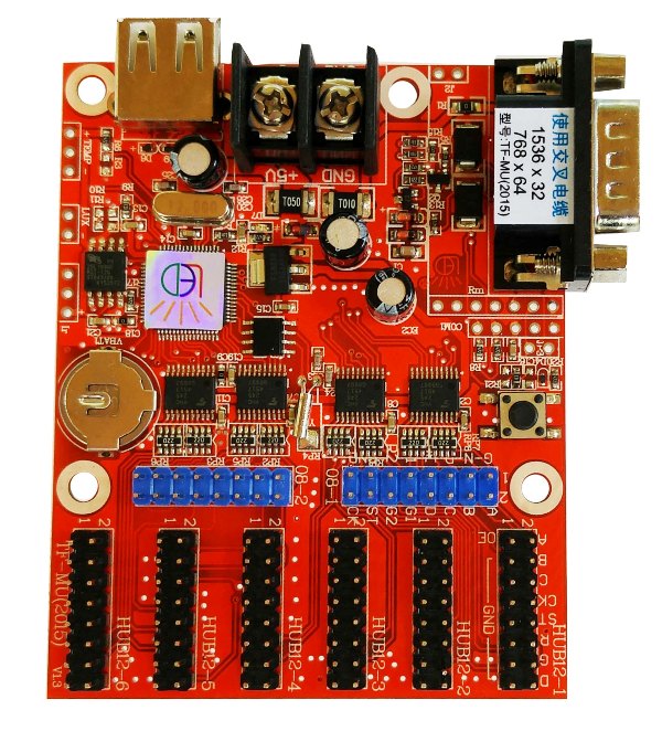 Контролер за Едноцветни LED Дисплеи 512x96 - 6xHUB12 - Кликнете на изображението, за да го затворите