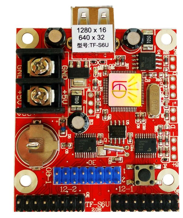 Контролер за Едноцветни LED Дисплей 640x32 - 2xHUB12 - Кликнете на изображението, за да го затворите