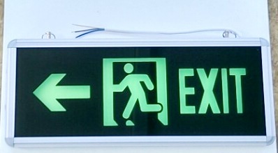 LED табелка - EXIT - Ляво за Евакуационно осветление - Кликнете на изображението, за да го затворите