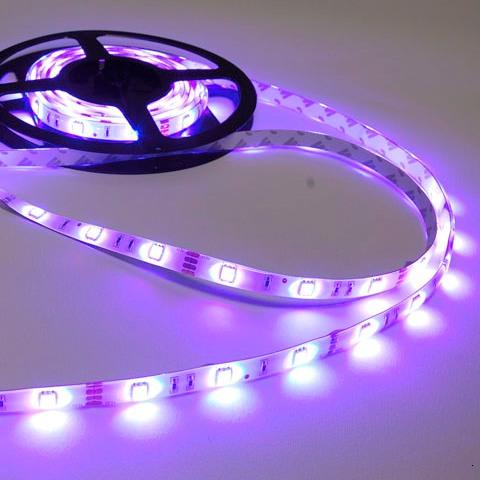 Комплект RGB LED Лента 5 метра 300 leds SMD5050 72W + Контролер и Захранване - Кликнете на изображението, за да го затворите