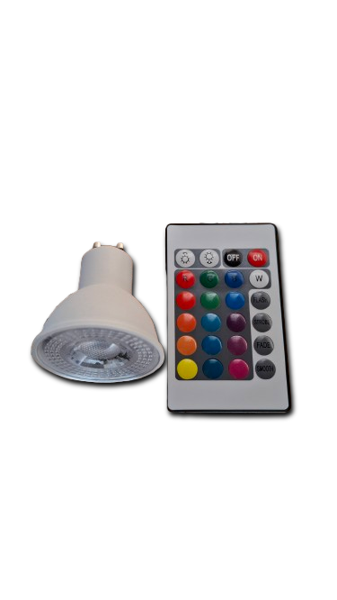 G5.3 220V RGB LED Луничка 3W Дистанционно Управление (5.06€)